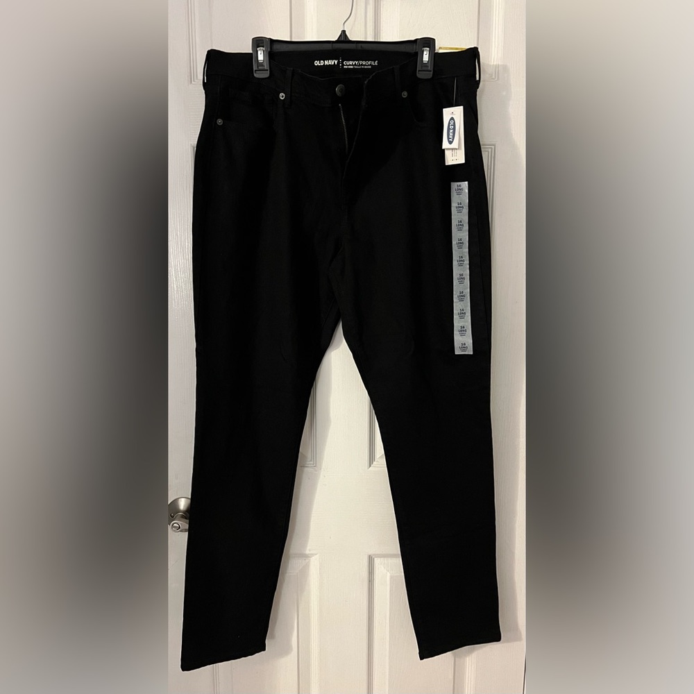 NWT Old Navy 16L black skinny jeans
